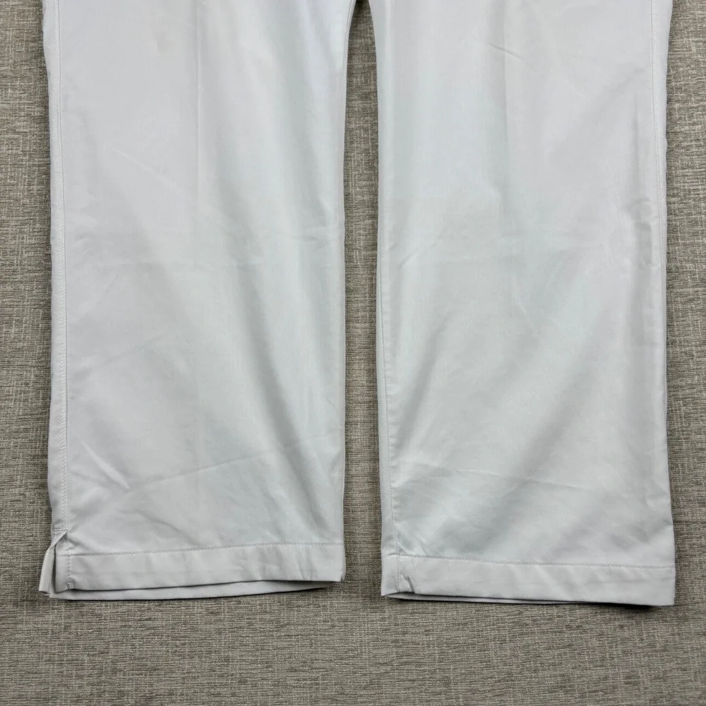 Under Armour Mens White Herringbone Golf Pants 42x30 Performance Trousers